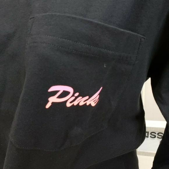 PINK Victoria's Secret Campus Tee M Black Shirt - Picture 5 of 7
